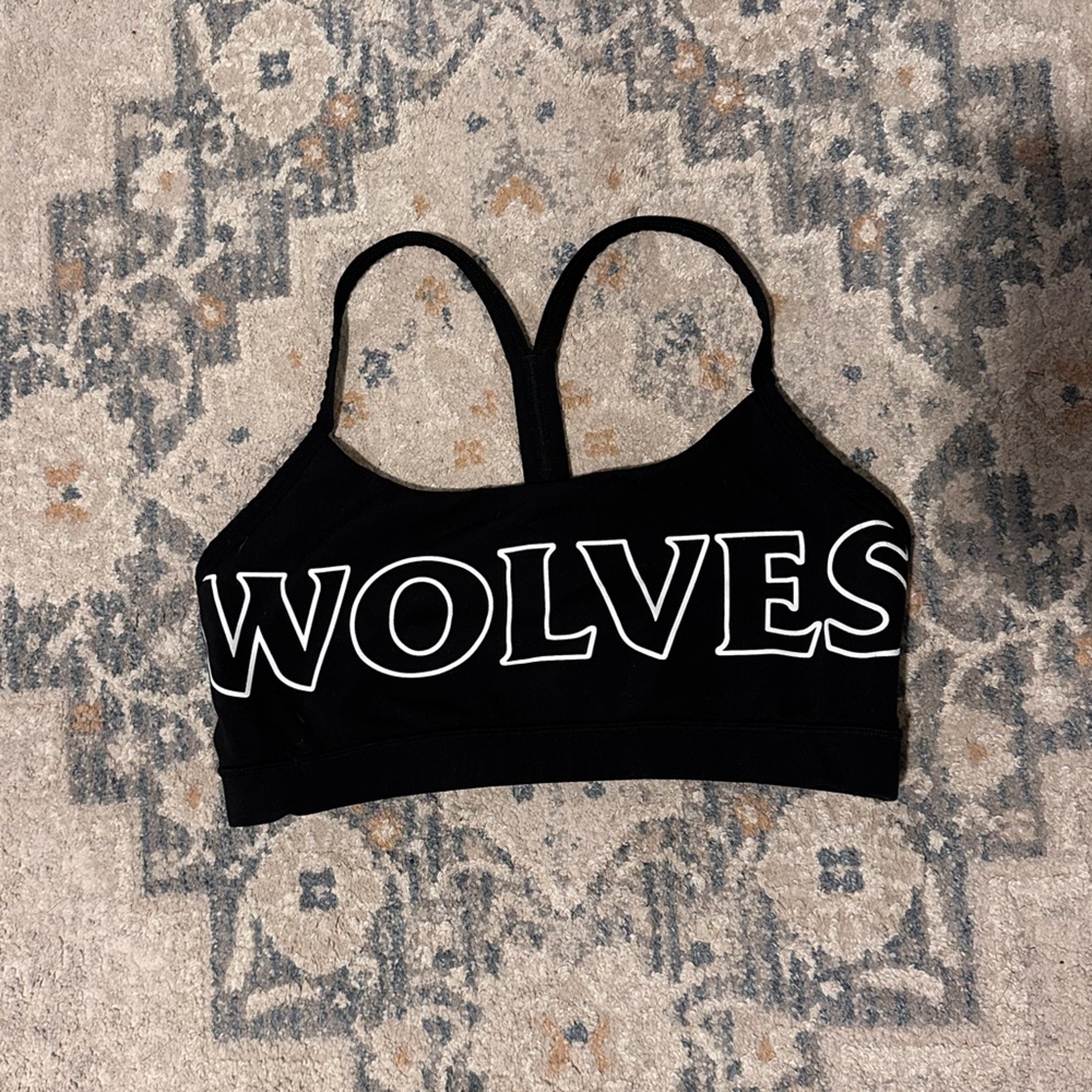 Darcsport- Wolves Black Racerback Sports Bra